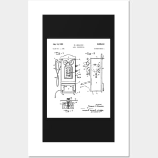 Phone Patent - Telephone Hallway Home Decor Art - White Posters and Art